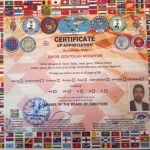 اعطای دو نشان بین‌المللی به دکتر عزت‌الله مظفری از سوی کنفدراسیون جهانی ایمارو